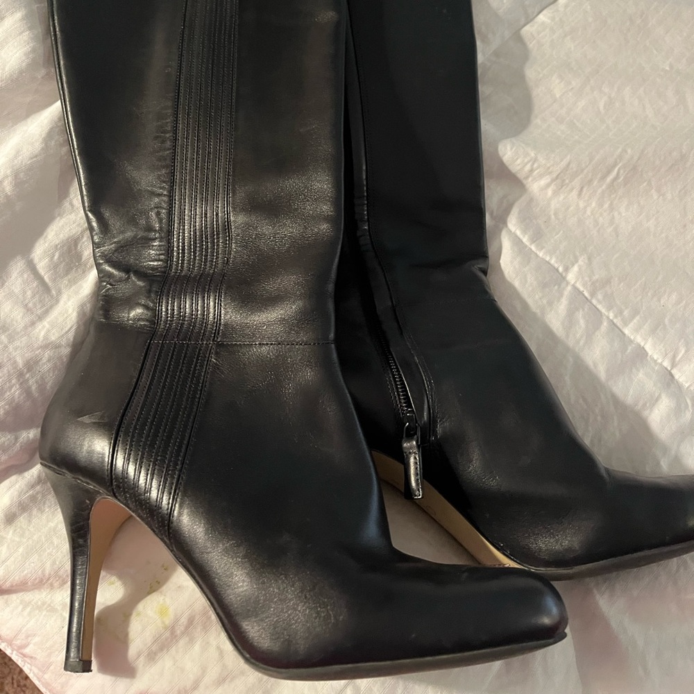 Cole Haan beautiful tailored black fashion boots.